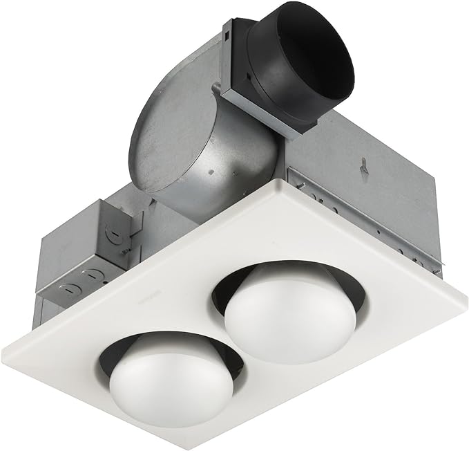 Bathroom heater-fan combo: Instant comfort, energy-efficient, discreet ceiling installation.






