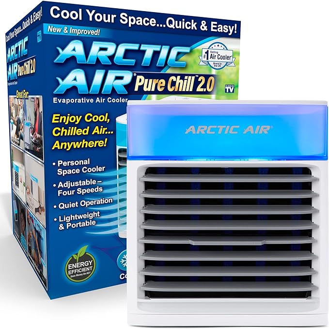 Air Cooler by Ontel - Powerful, Quiet, Lightweight and Portable Space Cooler