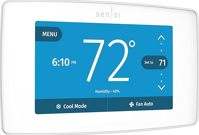 Sensi: Editor's choice, smart maintenance, energy savings, easy installation.






