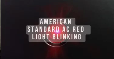 American Standard AC Red Light Blinking