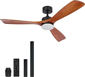 VONLUCE Ceiling Fans with Lights, 52 Inch Outdoor Ceiling Fa