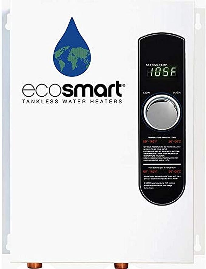 Tankless Water Heater with Patented Self Modulating Technology, 17 x 17 x 3.5