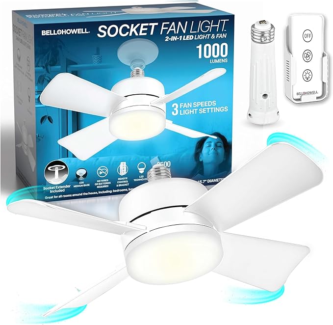 with Light Replacement for Light Bulb/Ceiling Fan for Bedroom, Kitchen, Living Room