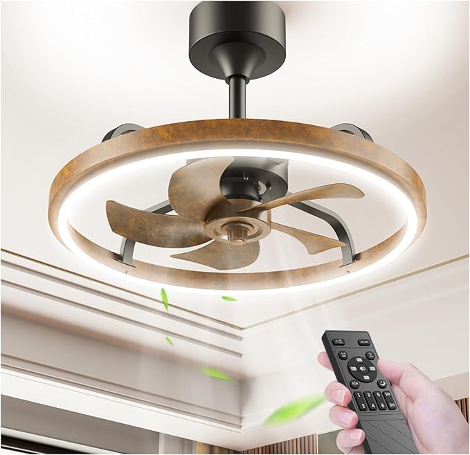 Brightown Retro Ceiling Fans With Lights and Remote 