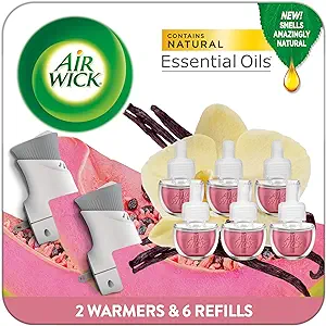 6 Refills, Vanilla & Pink Papaya, Essential Oils, Air Freshener