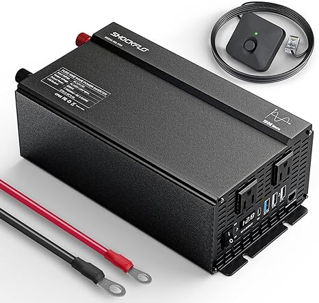 Efficient 1000W pure sine wave inverter with multiple interfaces and protections.






