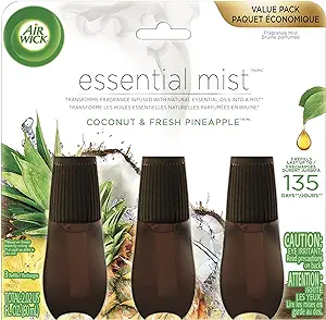 Air Wick Essential Mist Refill, 3 ct, Coconut and Pineapple
